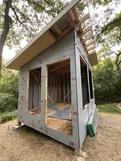 Edward's backyard office under construction - September 2025